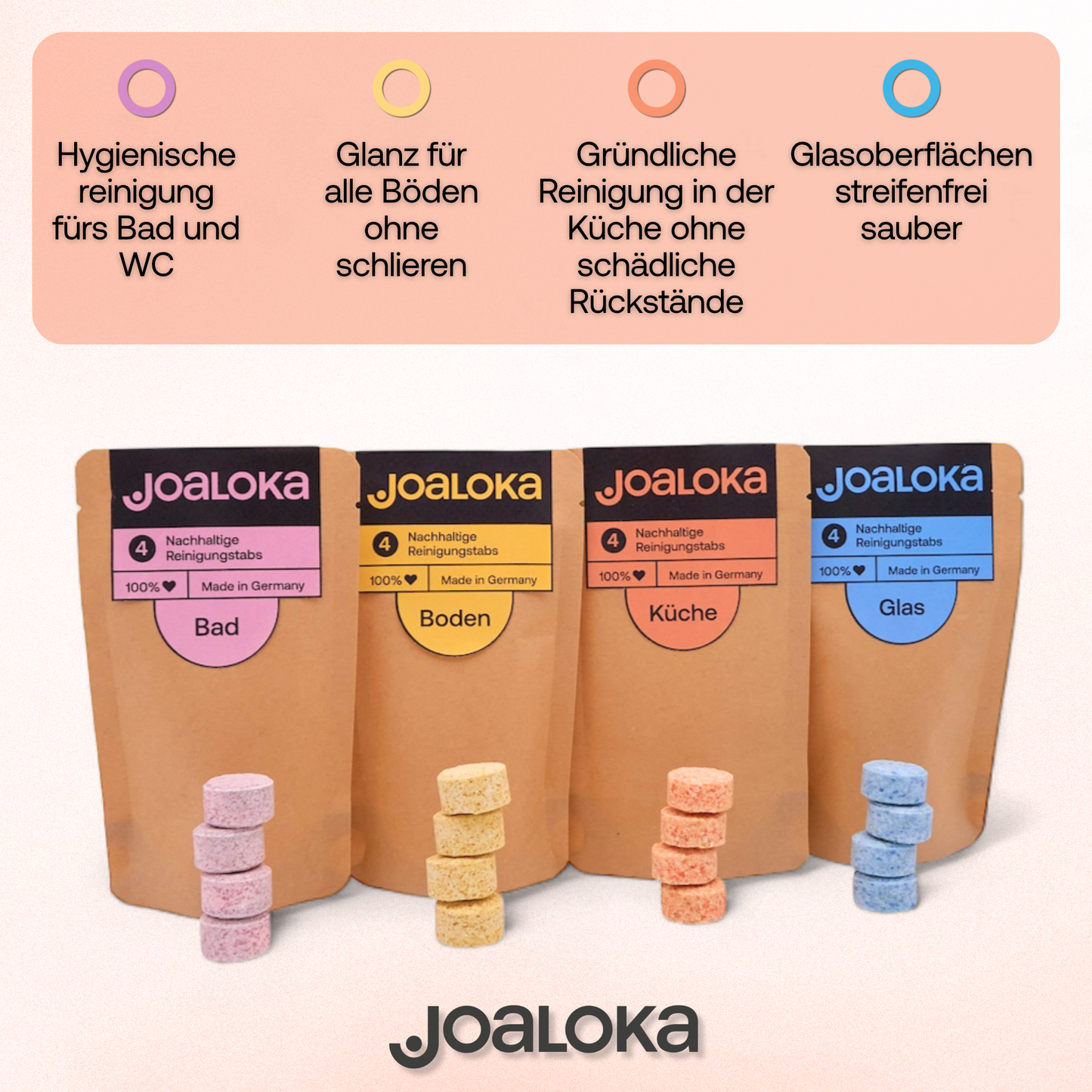 4 Küchenreiniger-Tabs - ergibt 4 x 500 ml Reiniger