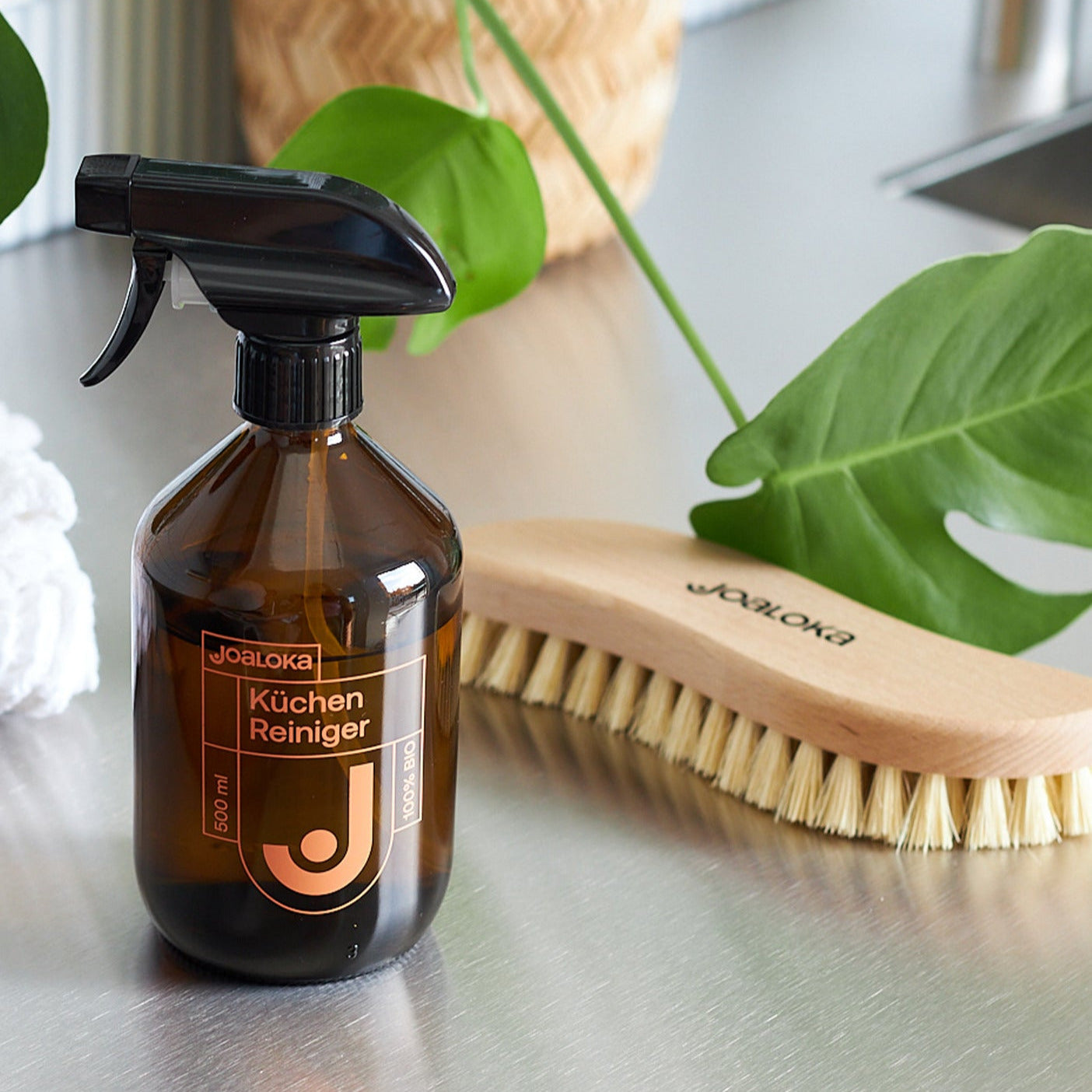 Ergnomische Handbürste mit Naturborsten