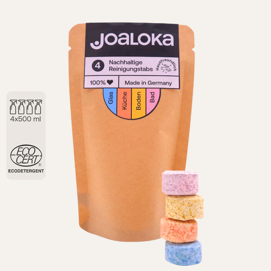 4er Tabs-Mix Starterpack - Glas, Küche, Boden, Bad - ergibt 4 x 500 ml Reiniger