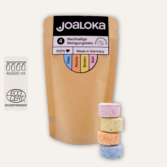 4er Tabs-Mix Starterpack - Glas, Küche, Boden, Bad - ergibt 4 x 500 ml Reiniger