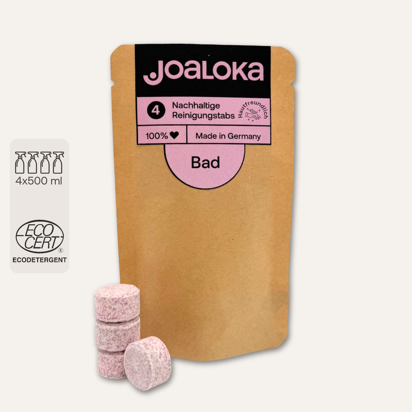 4 Badreiniger-Tabs - ergibt 4 x 500 ml Reiniger