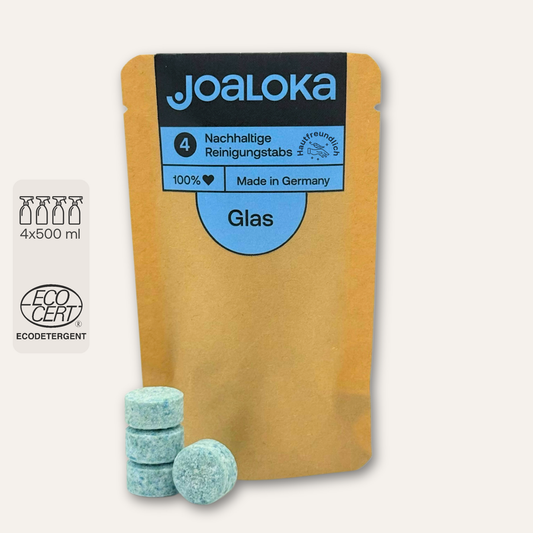 4 Glasreiniger-Tabs - ergibt 4 x 500 ml Reiniger