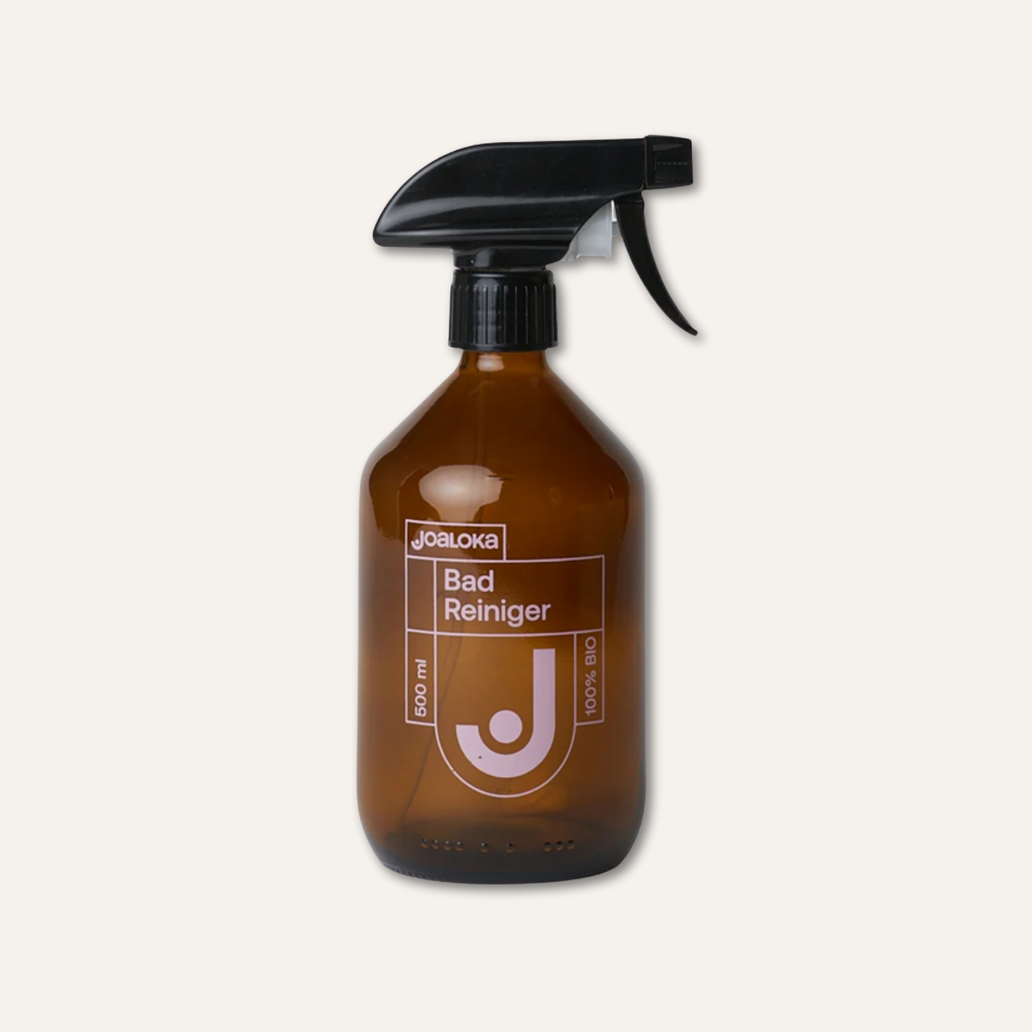 Badreiniger - stylische Braunglas-Mehrwegflasche für 500 ml - entspricht 1 Tab