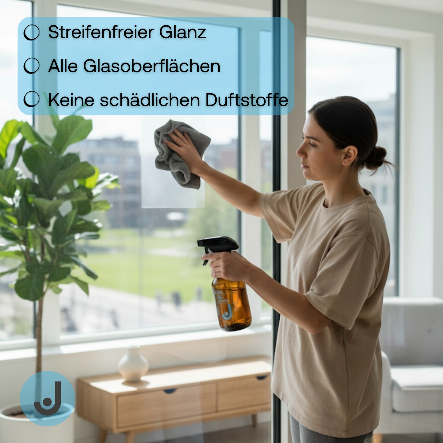 4 Glasreiniger-Tabs - ergibt 4 x 500 ml Reiniger