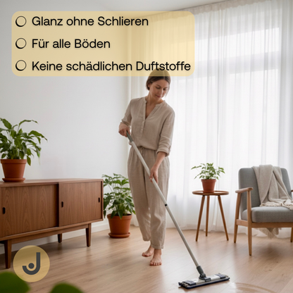 Bodenreiniger-Set: 4 Tabs & Braunglasflasche - ergibt 4x500 ml Reiniger