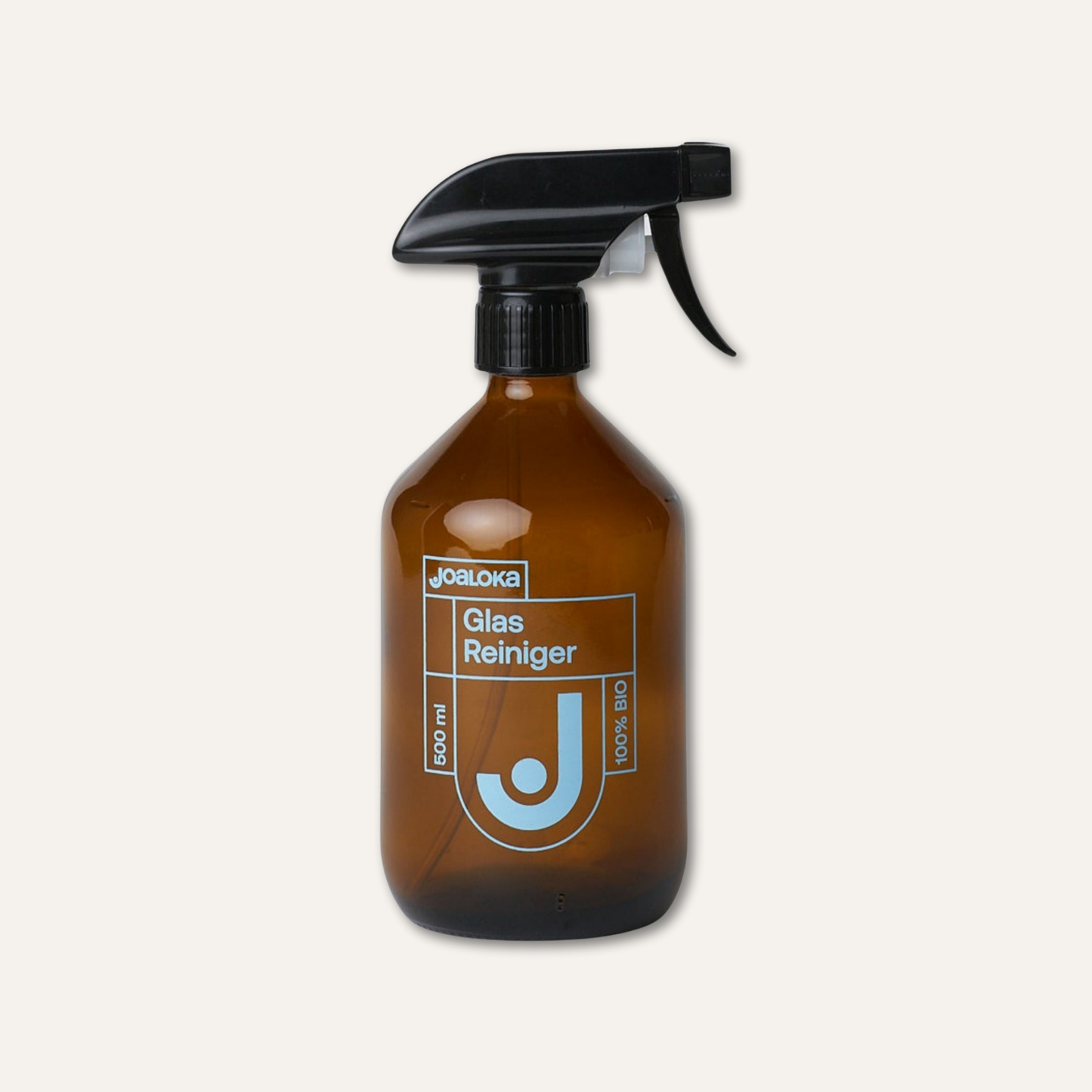 Glasreiniger - stylische Braunglas-Mehrwegflasche für 500 ml - entspricht 1 Tab