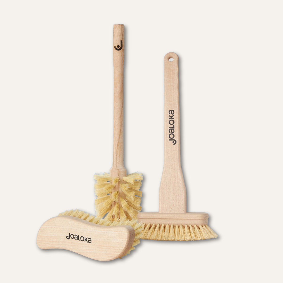 3er Reinigungsset mit Naturborsten
