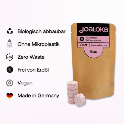 4 Badreiniger-Tabs - ergibt 4 x 500 ml Reiniger