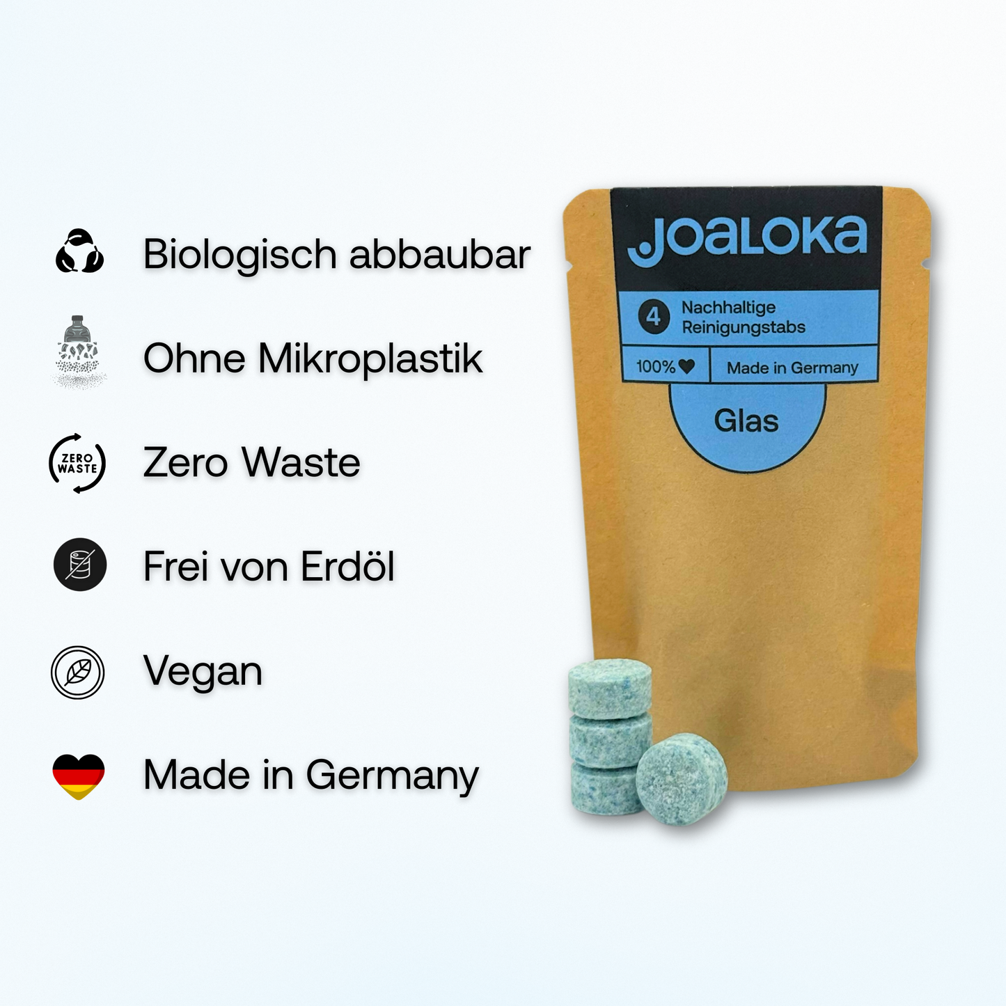 4 Glasreiniger-Tabs - ergibt 4 x 500 ml Reiniger