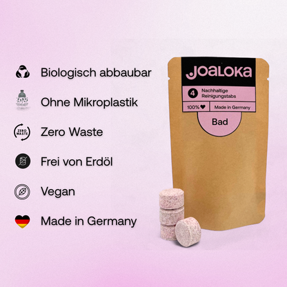4 Badreiniger-Tabs - ergibt 4 x 500 ml Reiniger