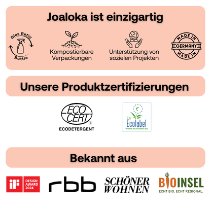 Küchenreiniger-Set: 4 Tabs & Braunglasflasche - ergibt 4x500 ml Reiniger