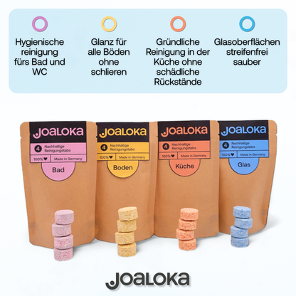 4 Glasreiniger-Tabs - ergibt 4 x 500 ml Reiniger