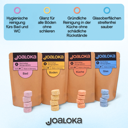 4 Glasreiniger-Tabs - ergibt 4 x 500 ml Reiniger