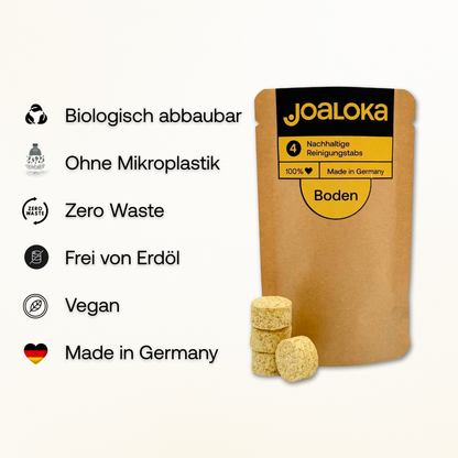 4 Bodenreiniger-Tabs - ergibt 4 x 500 ml Reiniger