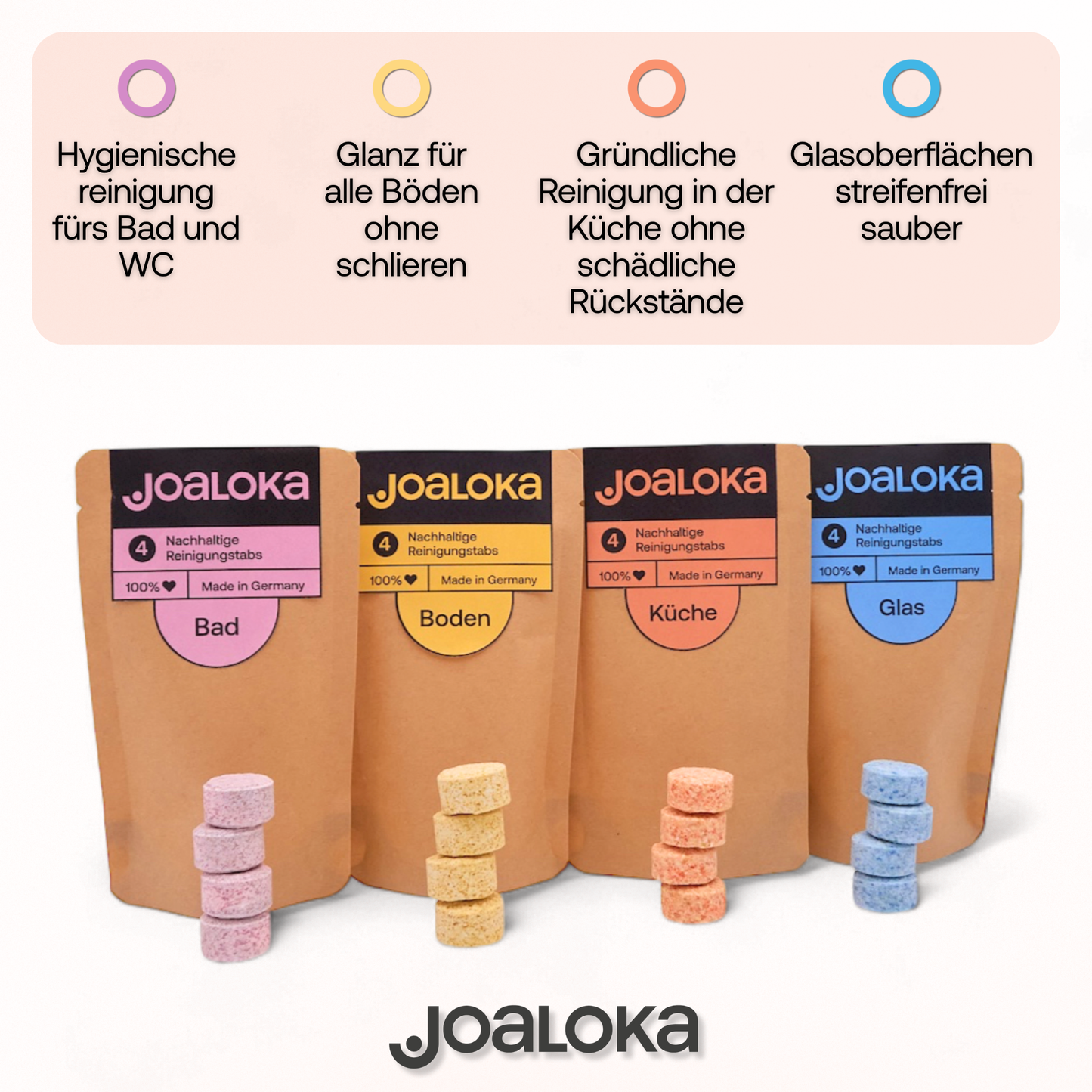 4 Küchenreiniger-Tabs - ergibt 4 x 500 ml Reiniger