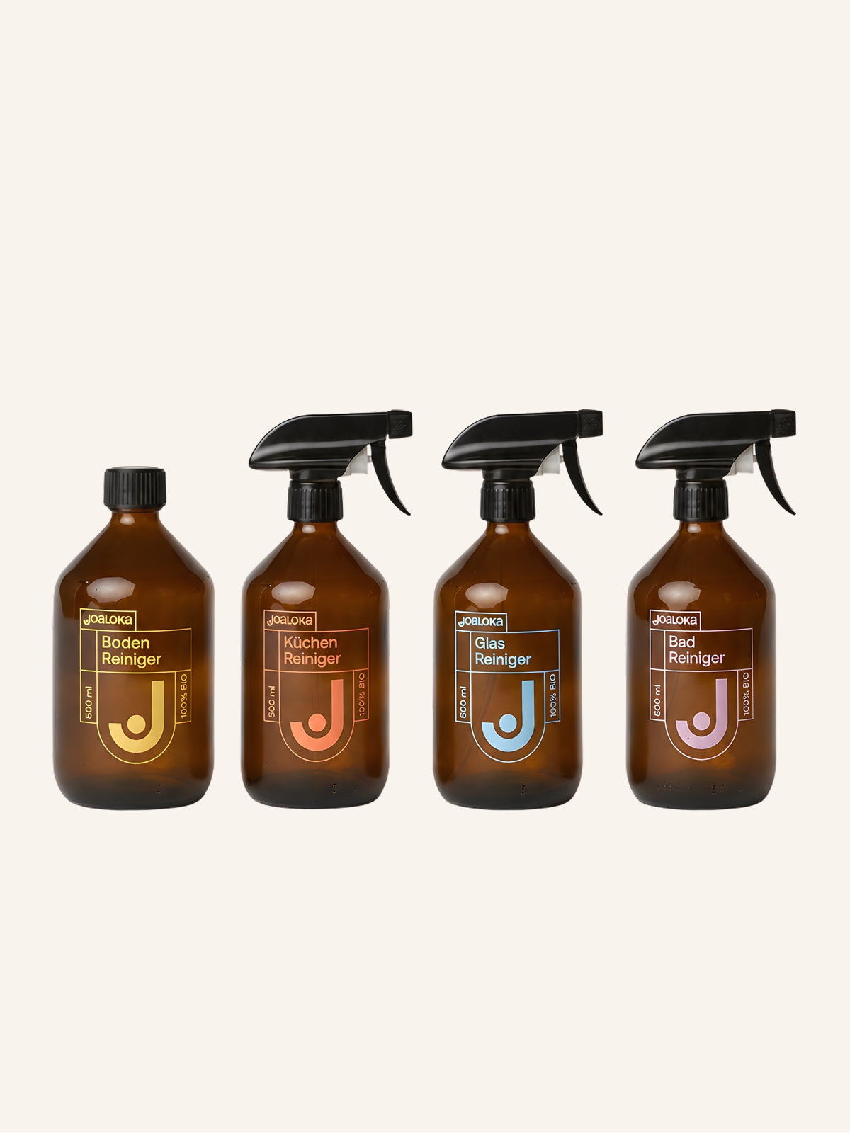 4x Glasflasche